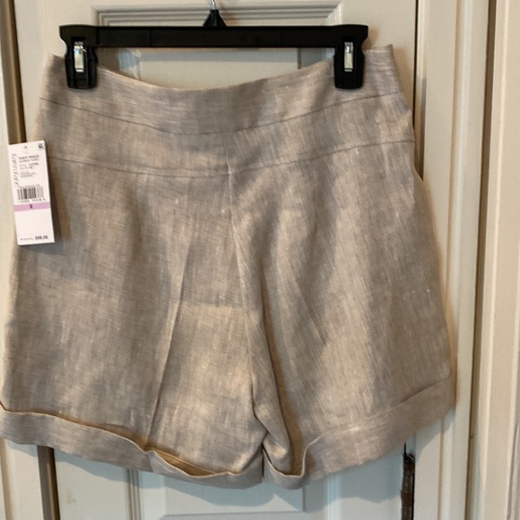 Karen Kane Dessert Breeze high waist linen blend short. NWT. Size 6 - Picture 2 of 2